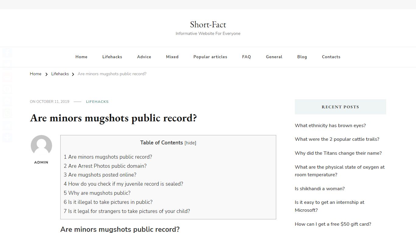 Are minors mugshots public record? – Short-Fact